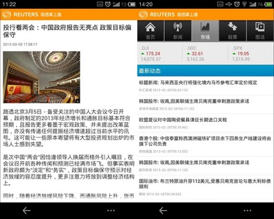 路透中文網(wǎng)“路透掌上通”深度分析文章頁及市場(chǎng)首頁