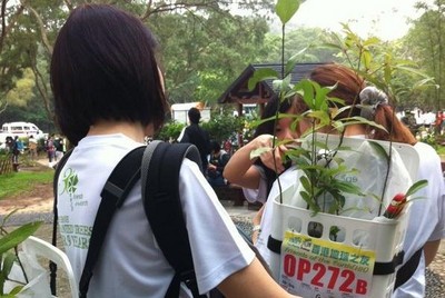每組植樹隊伍都需要設計和制造承載用具，運送樹苗和種植工具到指定植樹場。