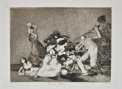 戰(zhàn)爭災(zāi)難之就像野獸，1812-15年（1863年第一版），銅蝕版畫，16.3×26厘米