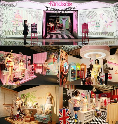 芬狄詩(shī)POP UP STORE藝術(shù)概念店，夢(mèng)幻甜美的Dreaming Girl，活力率性的模特在演繹Sisterhood、森女精靈的New Naturals田園夢(mèng)境、Lucie's World悅動(dòng)的魔幻世界展區(qū)